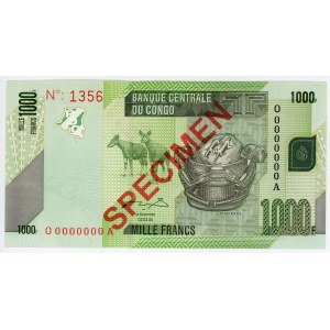 Congo Democratic Republic 1000 Francs 2005 Specimen