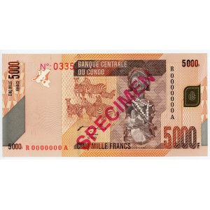 Congo Democratic Republic 5000 Francs 2005 Specimen