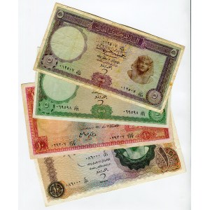 Egypt Lot of 4 Banknotes 1960 - 1965 (ND)