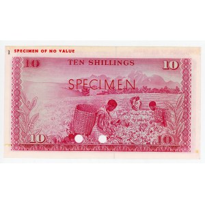 Kenya 10 Shillings 1969 - 1974 (ND) Specimen