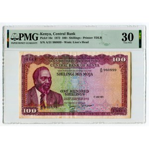 Kenya 100 Shillings 1972 PMG 30 Very Nice