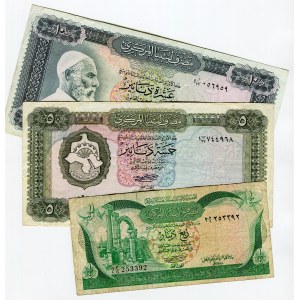 Libya Lot of 3 Banknotes 1972 - 1981 (ND)