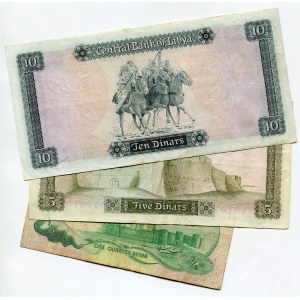 Libya Lot of 3 Banknotes 1972 - 1981 (ND)