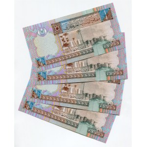 Libya 4 x 1/4 Dinar 2002 (ND) With Consecutive Numbers