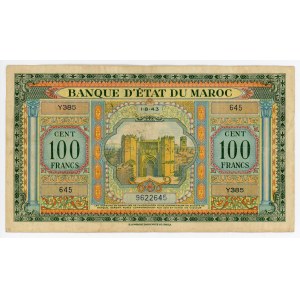 Morocco 100 Francs 1943