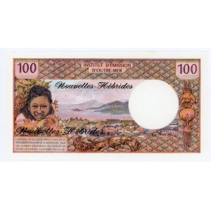 New Hebrides 100 Francs 1977 (ND)