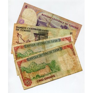 Tunisia 4 x 5 Dinars 1973 - 1983