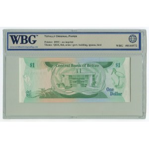 Belize 1 Dollar 1983 WBG 65 TOP Gem UNC
