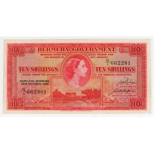 Bermuda 10 Shillings 1952