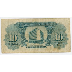 Colombia 10 Pesos Oro 1958