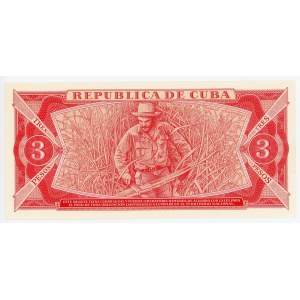 Cuba 3 pesos 1988