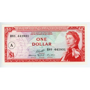 East Caribbean States Antigua 1 Dollar 1965 (ND) A