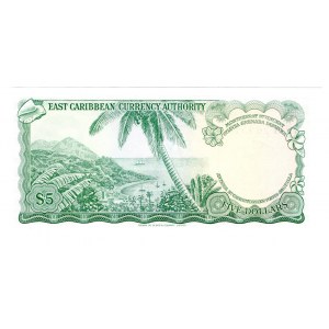 East Caribbean States 5 Dollars 1965 (ND)