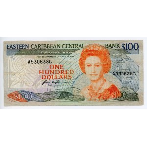 East Caribbean States Saint Lucia 100 Dollars 1988 - 1993 (ND)