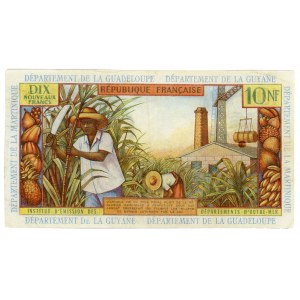 French Antilles 10 Nouveaux Francs 1963 (ND)