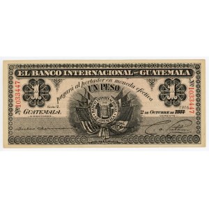 Guatemala El Banco Internacional de Guatemala 1 Peso 1916
