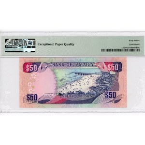 Jamaica 50 Dollars 1988 PMG 67 EPQ Superb Gem UNC Fancy Number