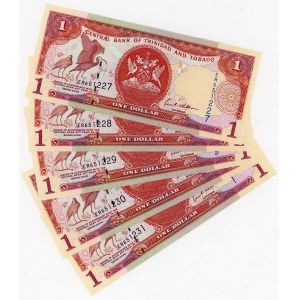 Trinidad & Tobago 5 x 1 Dollar 2006 Consecutive Numbers