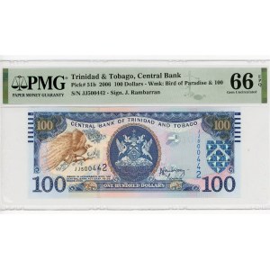 Trinidad & Tobago 100 Dollars 2006 PMG 66 EPQ Gem Uncirculated