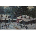 Mikhail Briadov, Settlement in Winter [In the Backyard].
