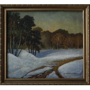 Szczepan Helpolski-Kuter, Winter landscape with river and forest