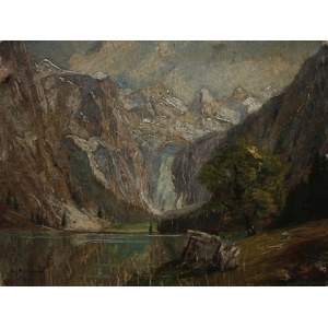 Erwin Kettemann, Pejzaż alpejski z jeziorem