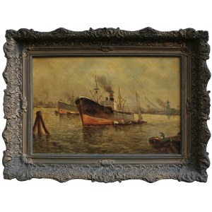 A.N.(20. Jahrhundert) Schiffe im Hafen