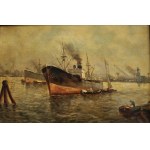A.N.(20. století) Lodě v přístavu