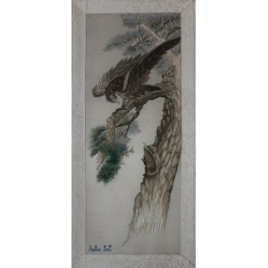 A.N.(Korea, 20. Jahrhundert), Adler auf einem Ast sitzend