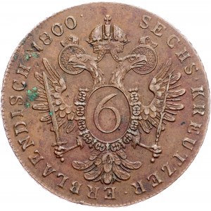 Franz I. (II.), 6 Kreuzer 1800, D, Salzburg