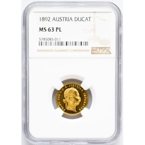 Franz Joseph I., 1 Dukat 1892, Vienna, NGC MS 63 PL