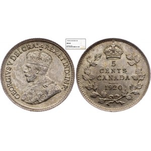 Canada, 5 Cents 1920, Ottawa, NGC MS 63