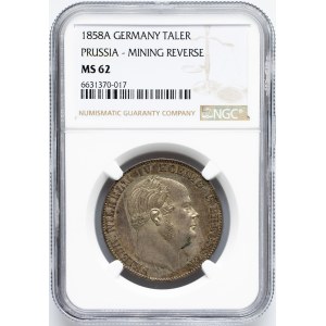 Germany, 1 Thaler 1858, A, NGC MS 62 PL