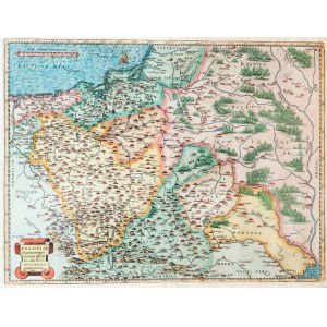 [Mapa Poľska z roku 1588]. Ortelius Abraham, Gorodecki Waclaw, Poloniae finitimarumque locorum descriptio auctore Wenceslao Godreccio Polono.