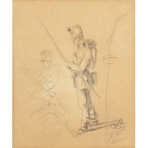 Artur Grottger (1837 Ottyniowice - 1867 Amélie-les- Bains), Artur Grottger | The Gunner on Foot, 1866.