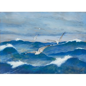 Soter Jaxa-Malachowski (1867 Wolanów - 1952 Kraków), Soter Jaxa - Malachowski | Seagulls by the Sea, 1929.