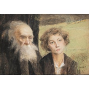 Teodor Axentowicz (1859 Brašov/Rumunsko - 1938 Krakov), Teodor Axentowicz | Symbolická scéna z cyklu Staroba a mladosť