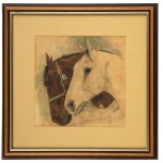 Juliusz Holzmüller (1876 Bolechów - 1932 Lviv), Juliusz Holzmüller | Study of two horse heads