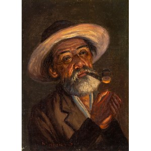 Konstanty Shevchenko (1910 Varšava-1991 tamtiež), Konstanty Shevchenko | Portrét muža s fajkou