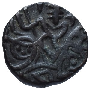 Indie, Králové Kábulu a Gandhary, 10.-11.stol., Malý bronz 14 mm