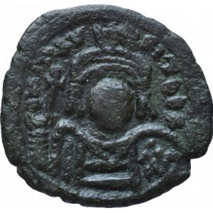 MAURICE TIBERIUS 582-602, 20 Nummi (půlfollis) r. 598-599