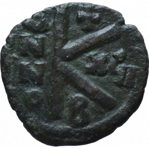 MAURICE TIBERIUS 582-602, 20 Nummi (půlfollis) r. 598-599
