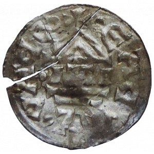 Boleslav III. 999-1002, denár Cach 190