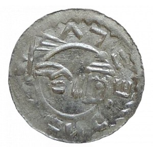 Vratislav II. 1061-1092, denár Cach 354 vysoká koruna