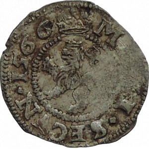 Maxmilián II. 1564-1576, bílý peníz 1566 Kutná Hora-Ludvík Karel + Šatný