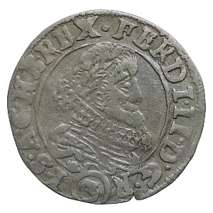 Ferdinand II. 1619-1637, 3 krejcar 1636 Praha-Schuster