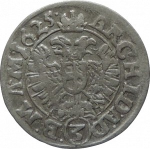 Ferdinand II. 1619-1637, 3 krejcar 1625 CW Brno-Wohnsiedler
