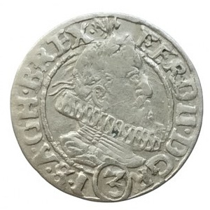 Ferdinand II. 1619-1637, 3 krejcar 1633 HZ Vratislav-Ziesler
