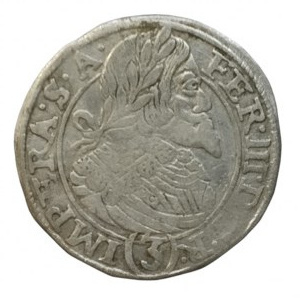 Ferdinand III. 1637-1657, 3 krejcar 1641 Praha-Wolker
