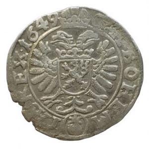 Ferdinand III. 1637-1657, 3 krejcar 1649 Praha-Wolker